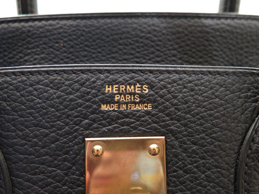 Sac Haut à Courroies de voyage Hermès en cuir grainé noir