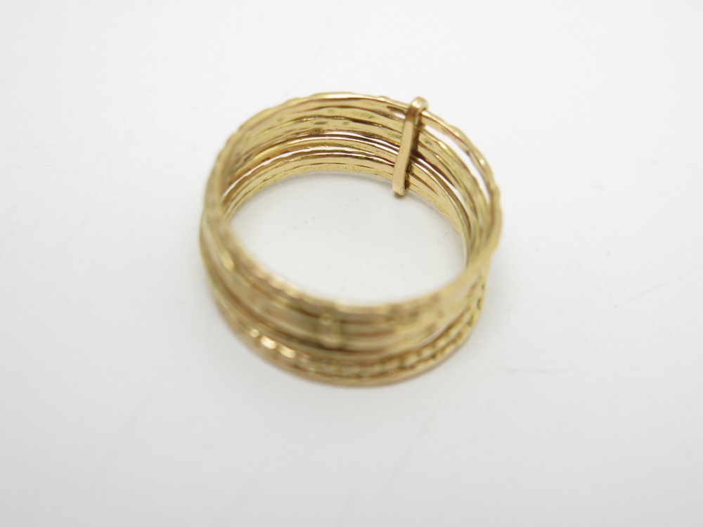 Bague 7 sales anneaux or