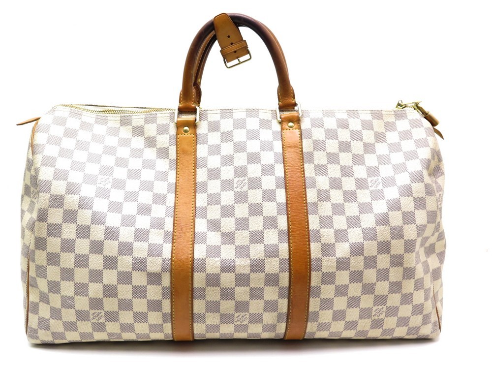 Lot - LOUIS VUITTON Automne-hiver 2020 Sac KEEPALL 50 Toile