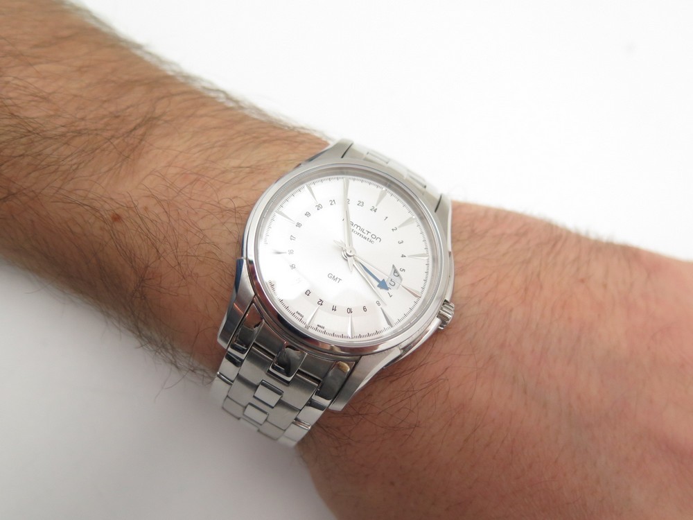 montre hamilton h325850 jazzmaster traveler gmt