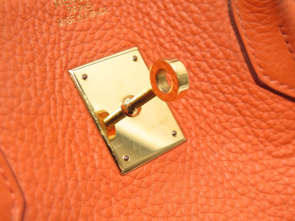 Sac à main birkin 40 en cuir Hermès Doré en Cuir - 12575121