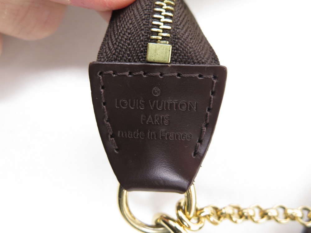 Pochette clés Louis Vuitton en toile damier ébène