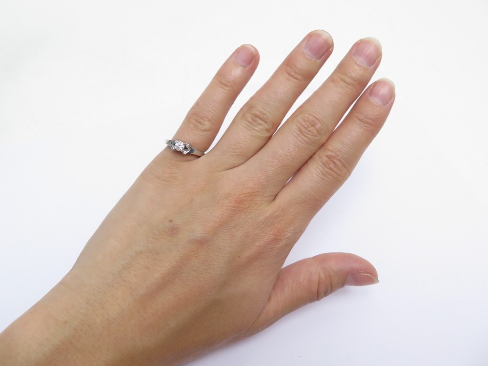 bague cartier diamant solitaire ballerine t 50 en