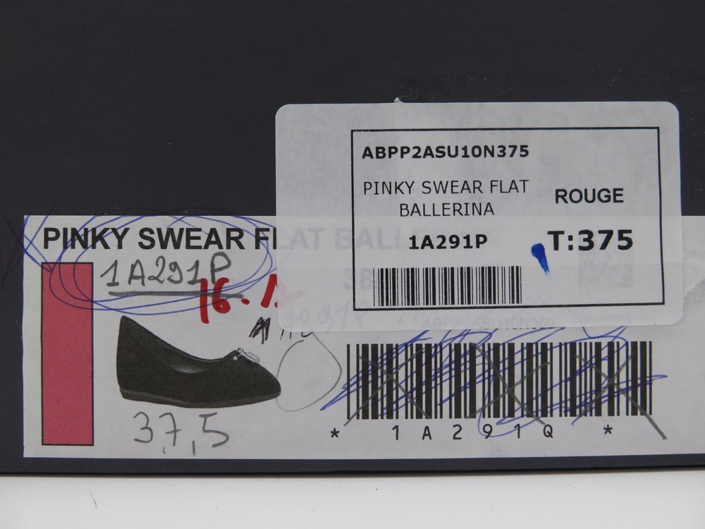 Louis Vuitton Black Suede Pinky Swear Ballerina Flats, Size 37.5