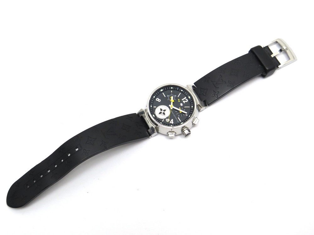 Louis Vuitton Tambour Lovely Cup Q11BG0 Noir Large Chronograph Watch