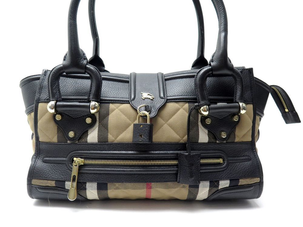 BURBERRY SACS A MAIN manor large house check quilted canvas port paule