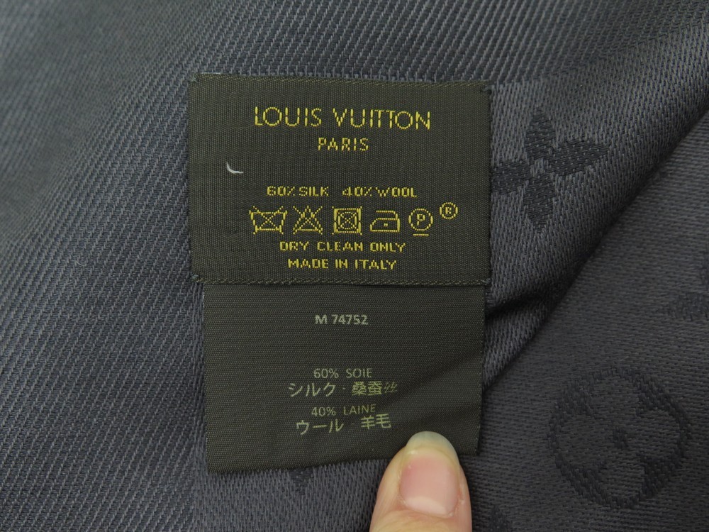 chale louis vuitton monogram lv m71329 en soie laine