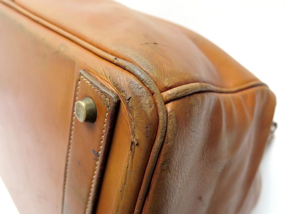 Birkin voyage leather 24h bag Hermès Brown in Leather - 33177925