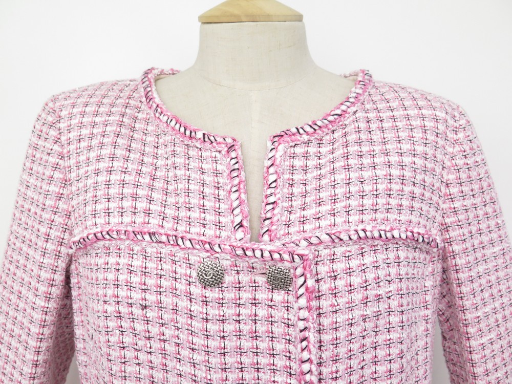 Vest Chanel Pink size 42 FR in Cotton - 33778298