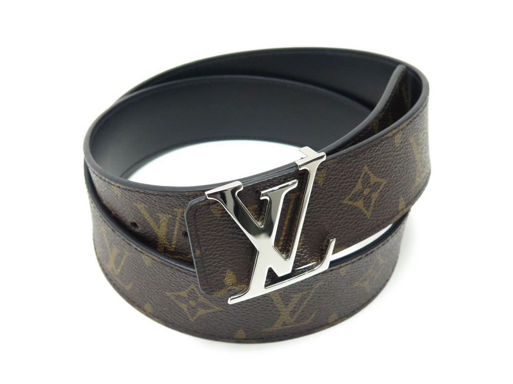 LOUIS VUITTON LOUIS VUITTON Ceinture belt M9821 Monogram leather Brown Used  unisex LV M9821