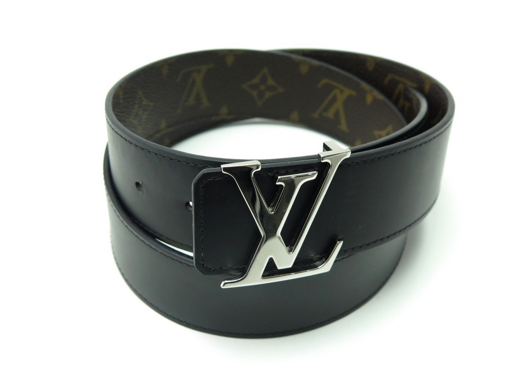 Louis Vuitton Josephine 18mm Reversible Belt Black + Cowhide. Size 70 cm