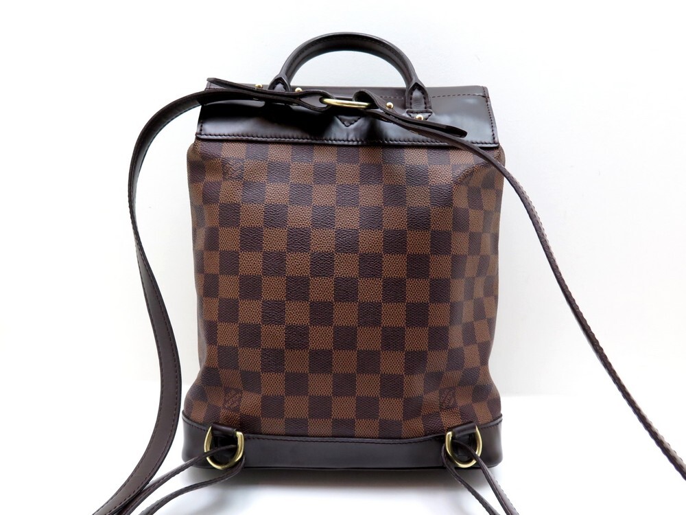 Authenticated Used Louis Vuitton Backpack Damier Soho Brown Canvas N51132 