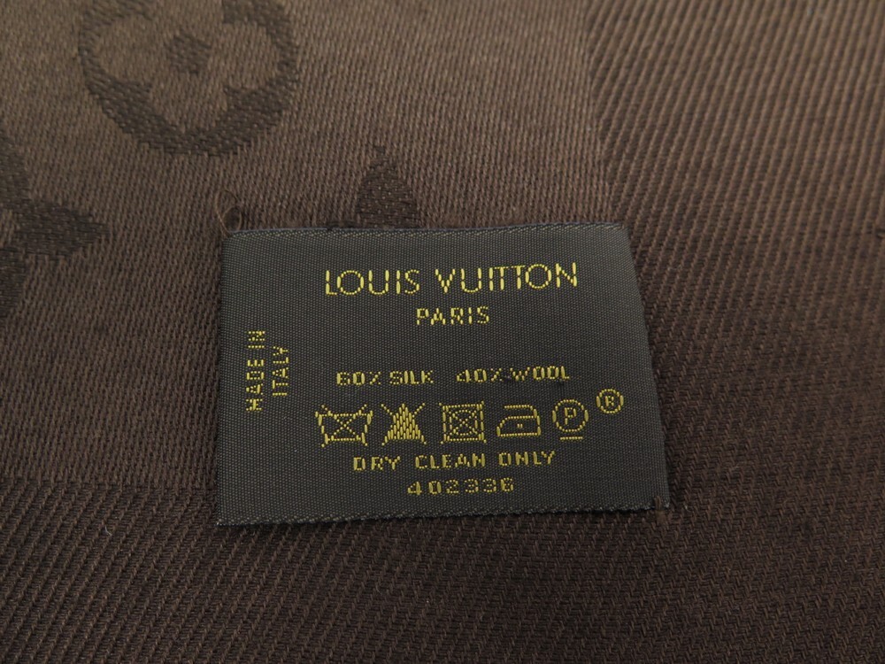 chale louis vuitton monogram 402336 en soie laine