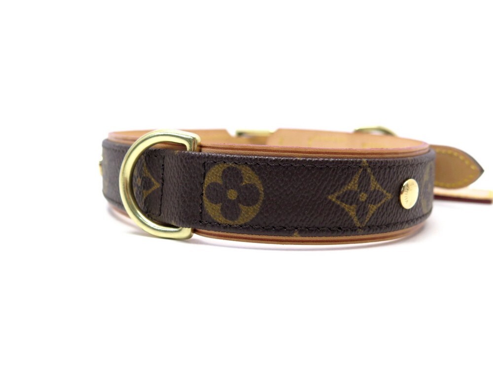 LOUIS VUITTON Monogram Collier Baxter GM Dog Collar M58070 SL1003 Used