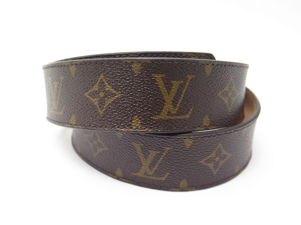 LOUIS VUITTON M9608 CA0069 MONOGRAM PATTERNED BELT MADE IN  SPAIN/ルイヴィトンサンチュールイニシアルモノグラム柄ベルト｜PayPayフリマ