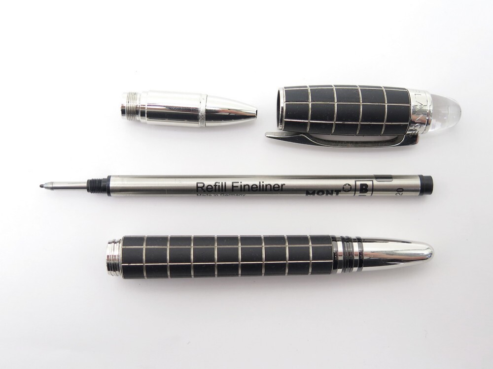 stylo bille montblanc starwalker rubber 8857 metal