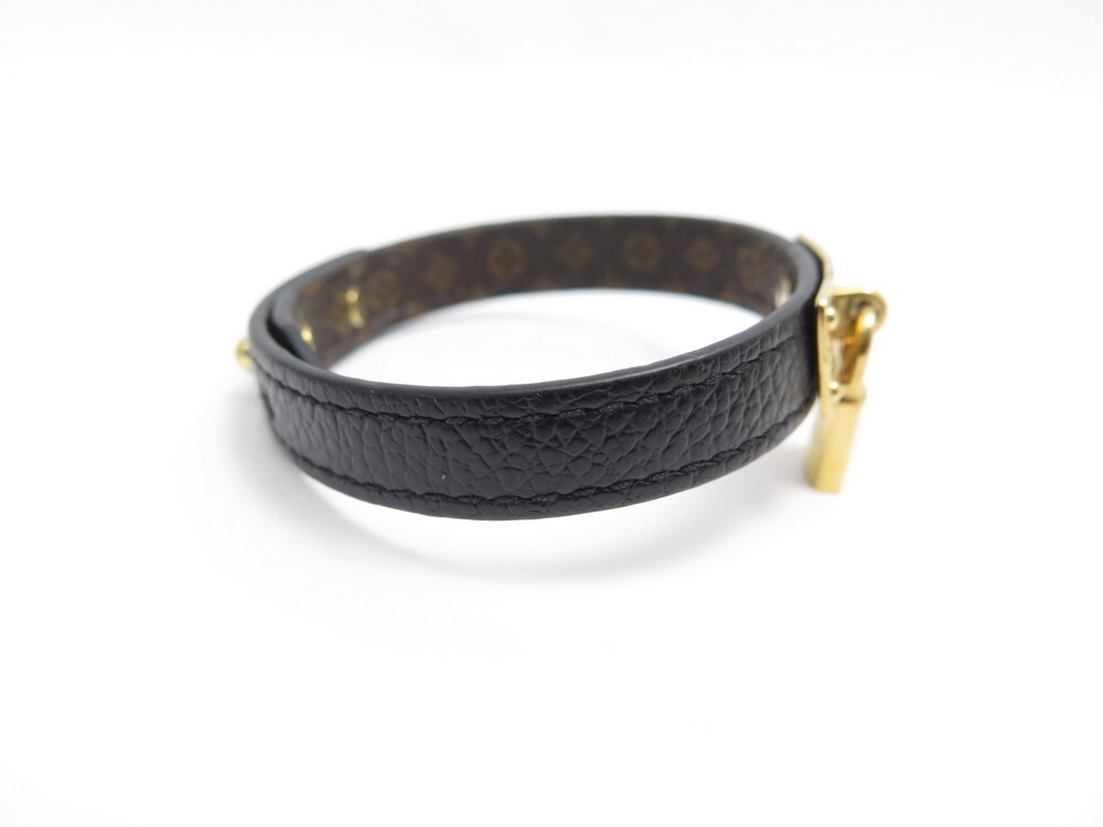Bracelet Louis Vuitton en or gris 18k massif Lockit. Taille 15.