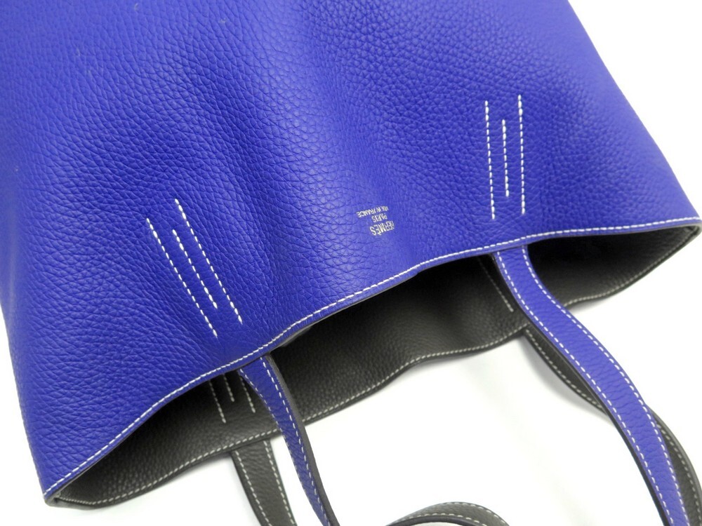 Hermès Clemence Double Sens 36 - Blue Totes, Handbags - HER447625