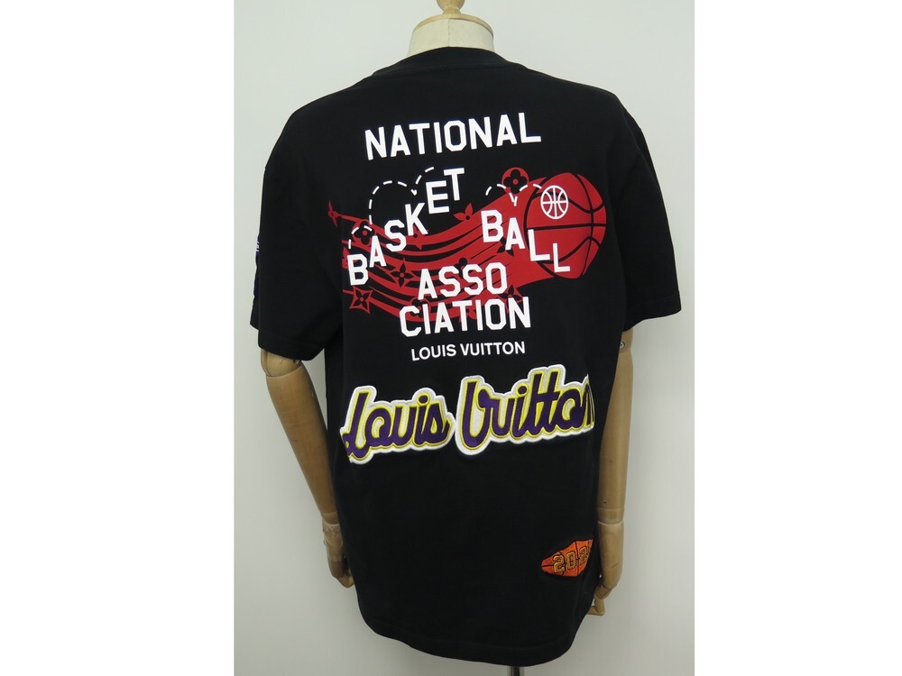 NEW LOUIS VUITTON MULTI LOGO NBA TSHIRT 1a8XEB-T 38 M BLACK COTTON sneakers  ref.513730 - Joli Closet