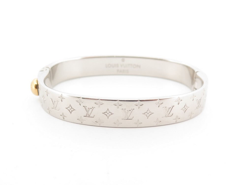 LOUIS VUITTON Cuff Nanogram S Bangle M00249