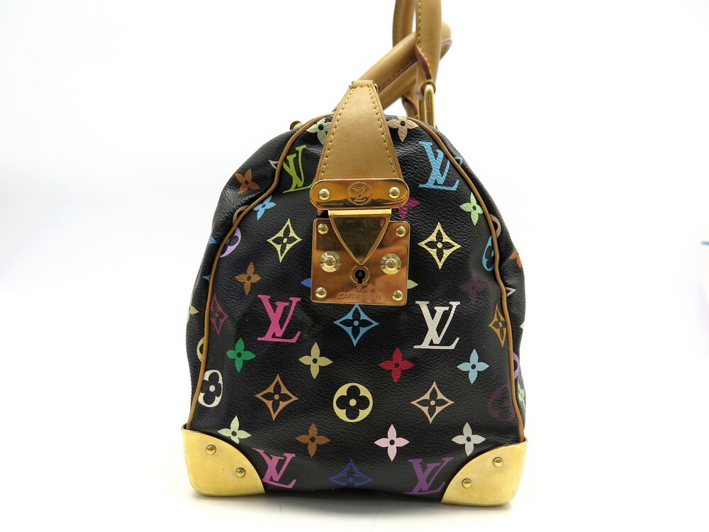 Authenticated Used Louis Vuitton Monogram Multicolor Speedy 30 Noir M92642  Handbag 