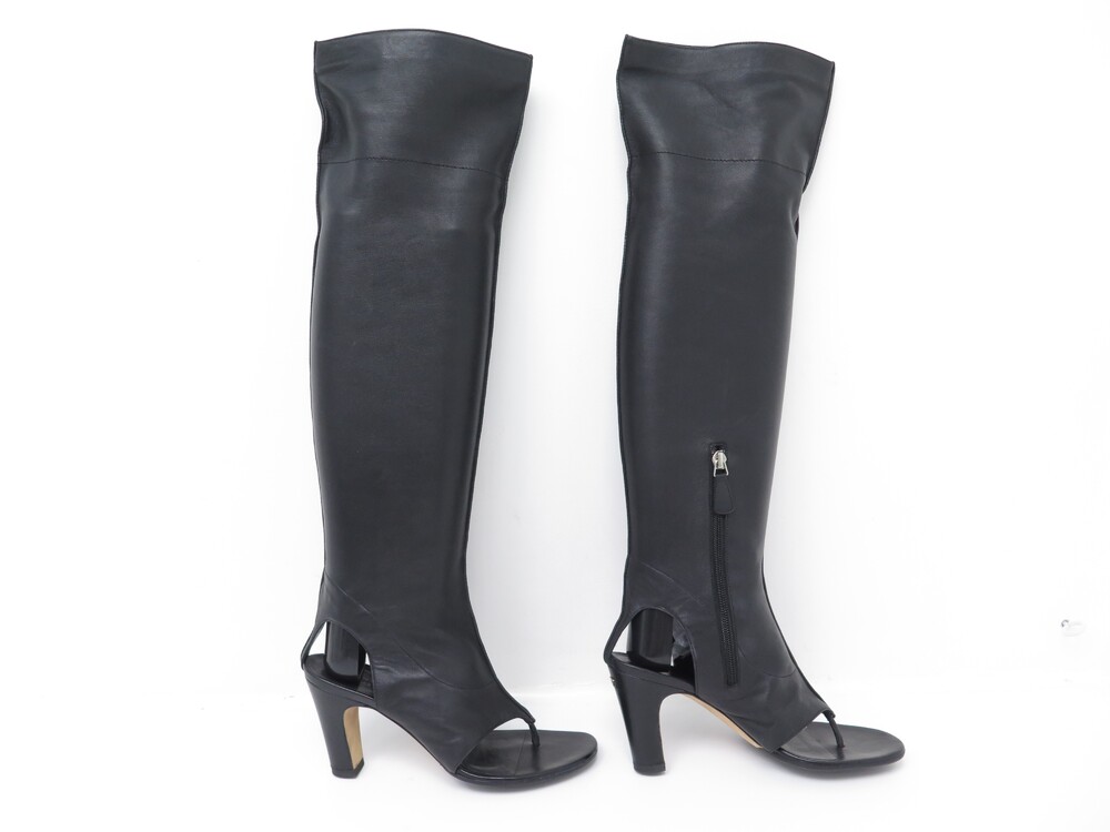 bottes chanel logo runway over the knee g28185 37
