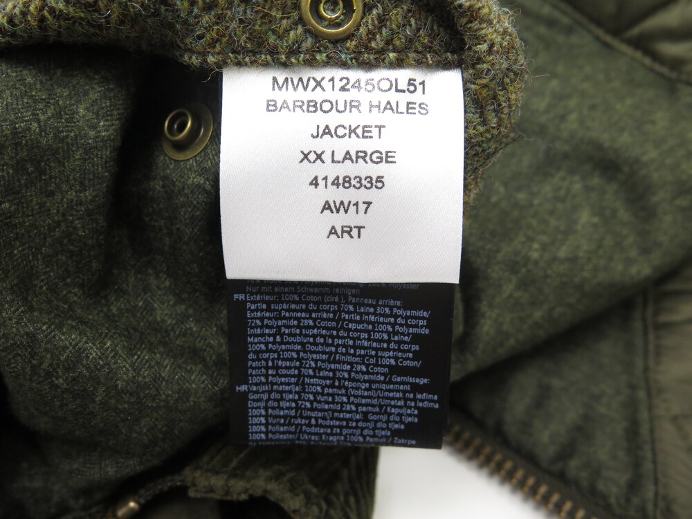 manteau barbour x land rover defender hales
