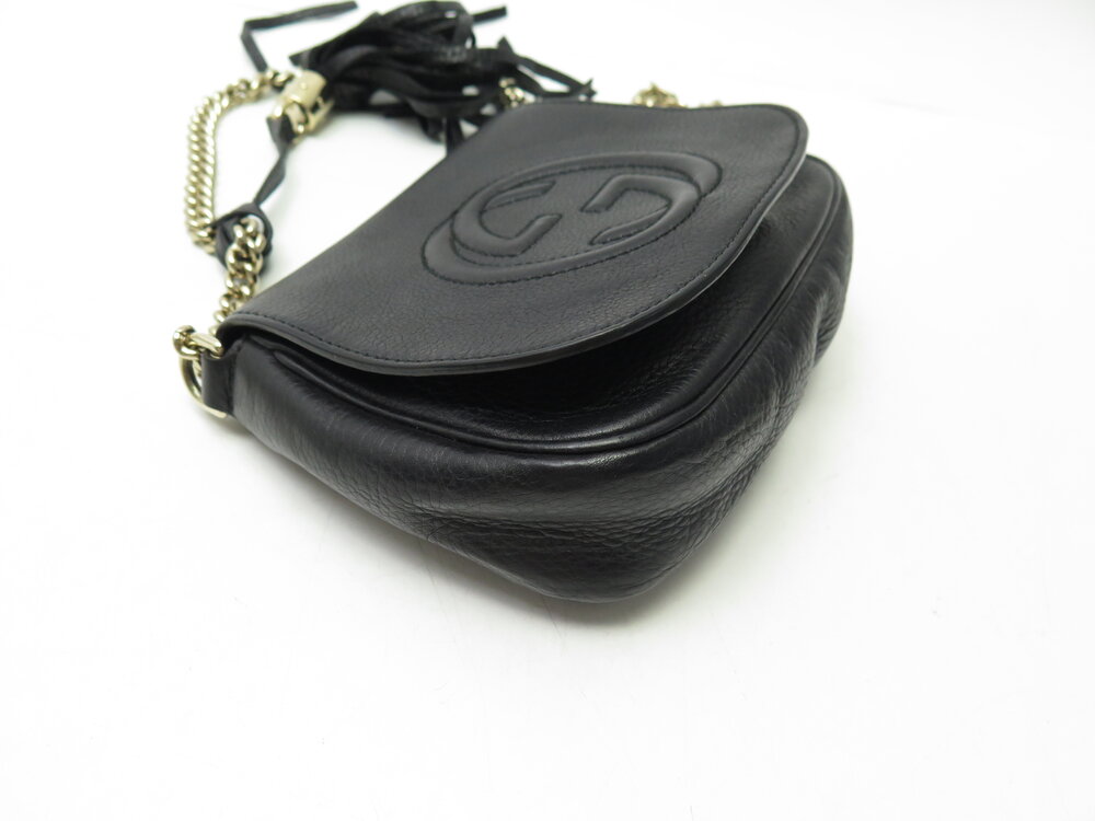 sac a main gucci soho chain small 323190 cuir graine